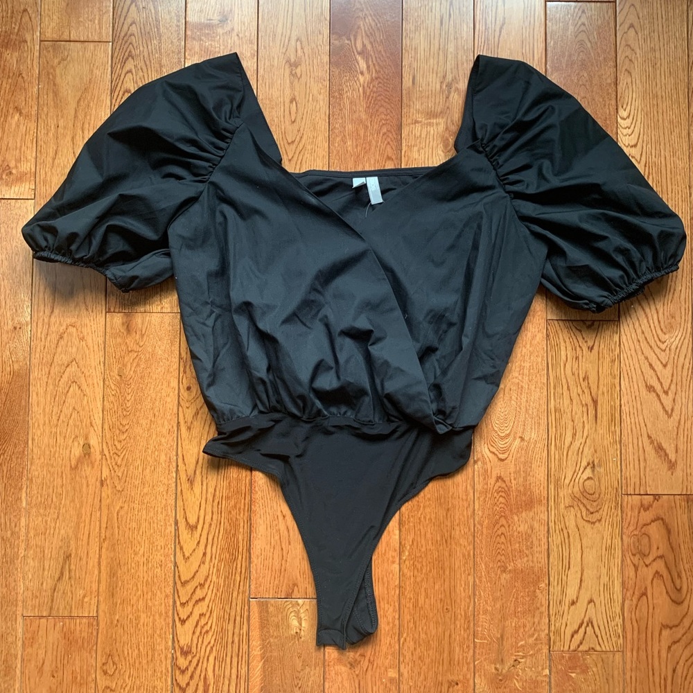 Bodysuit with Puffy Sleeves